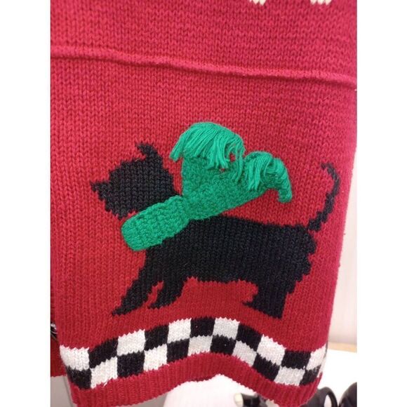 Capacity petite red with dogs,  sleeveless button down cardigan. Cottage Core, g - Picture 4 of 6